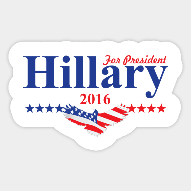 Hillary Clinton For President Sticker by ESDesign